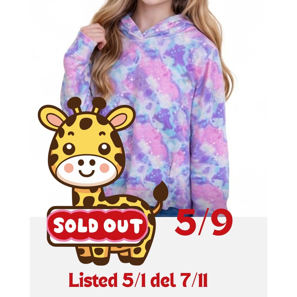 🚫SOLD🚫 Lands End Girls XL 14 - 16 Cozy Top Galaxy Pattern  Pastel  NWOT